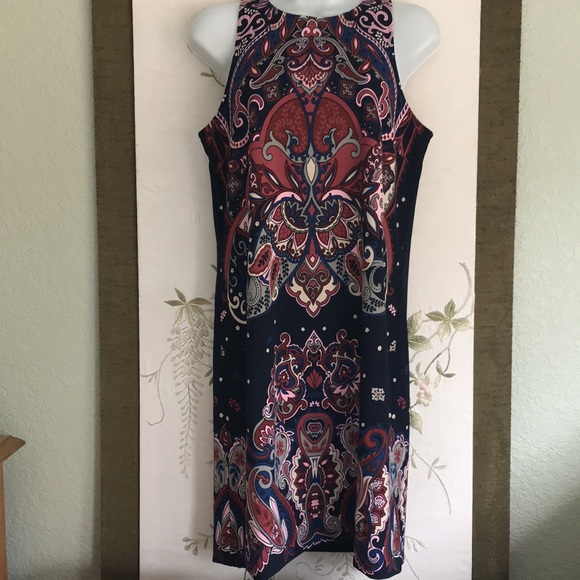 Banana Republic sleeveless navy print sheath dress NEW - Picture 11 of 11